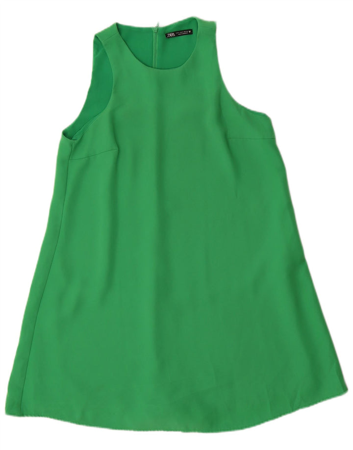 Zara Womens Sleeveless Playsuit UK 10 Small Green Polyester