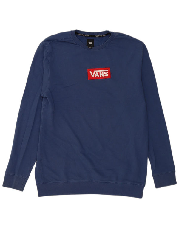 Vans Mens Tall Sweatshirt Jumper Large Blue Cotton