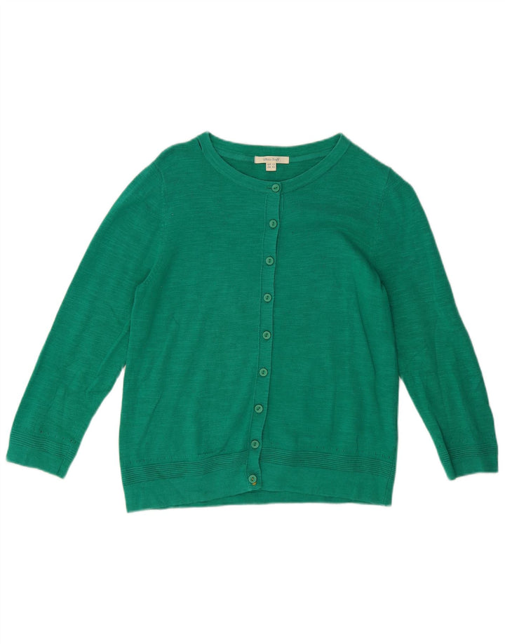 White Stuff Womens Cardigan Sweater UK 12 Medium Green Cotton