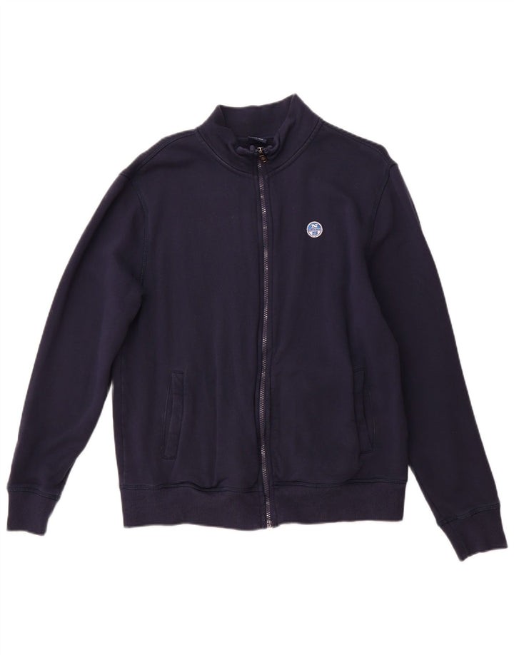 NORTH SAILS Mens Tracksuit Top Jacket Small Navy Blue Cotton
