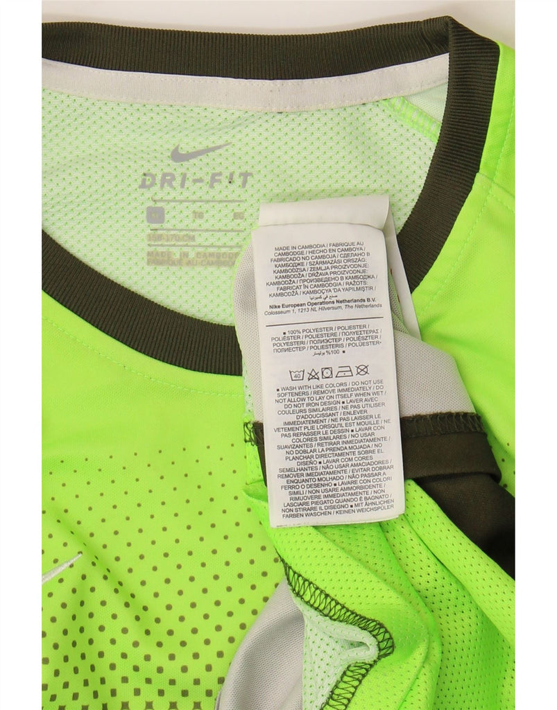 NIKE Boys Dri Fit T-Shirt Top 13-14 Years XL Green Colourblock Polyester Vintage Nike and Second-Hand Nike from Messina Hembry 