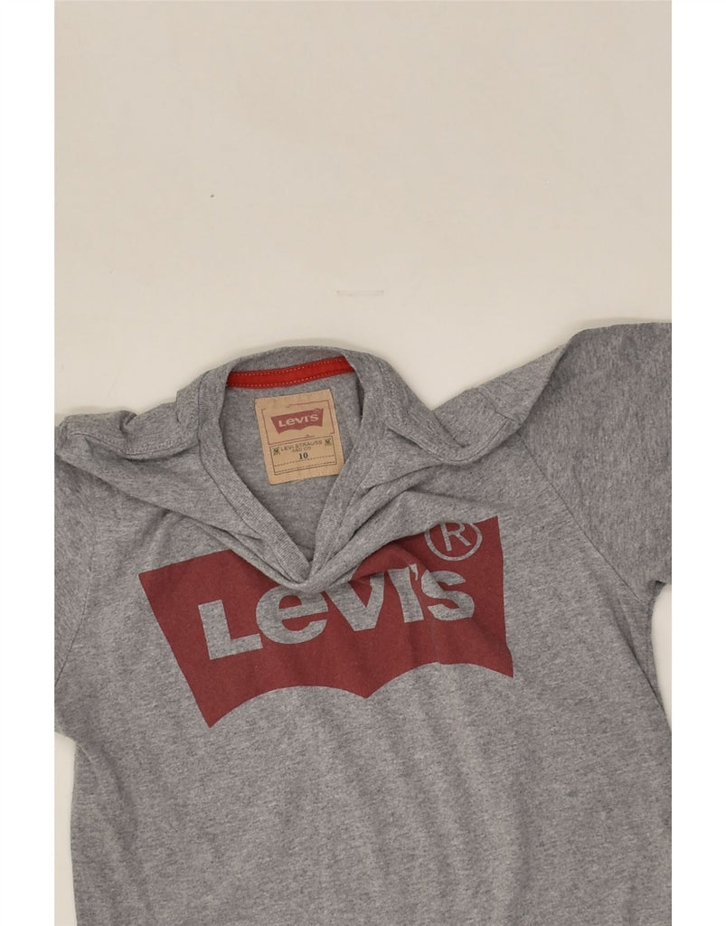 LEVI'S Boys Graphic T-Shirt Top 9-10 Years Grey Polyester | Vintage Levi's | Thrift | Second-Hand Levi's | Used Clothing | Messina Hembry 