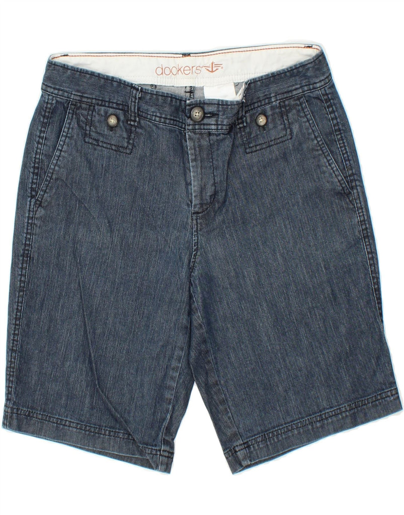 DOCKERS Womens Denim Shorts US 8 Medium W30 Navy Blue Cotton Vintage Dockers and Second-Hand Dockers from Messina Hembry 