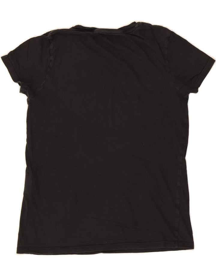 LEVI'S Womens Graphic T-Shirt Top UK 12 Medium Black Cotton Vintage Levi's and Second-Hand Levi's from Messina Hembry 