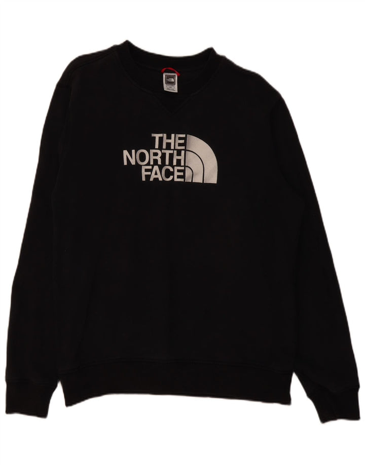THE NORTH FACE Mens Graphic Sweatshirt Jumper Large Black Cotton