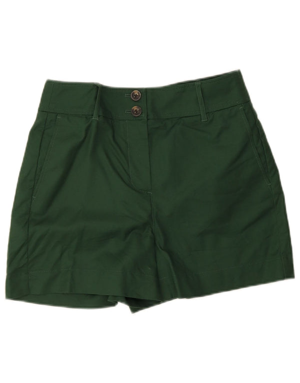 Boden Womens High Waist Chino Shorts UK 10 Small W28 Green Cotton