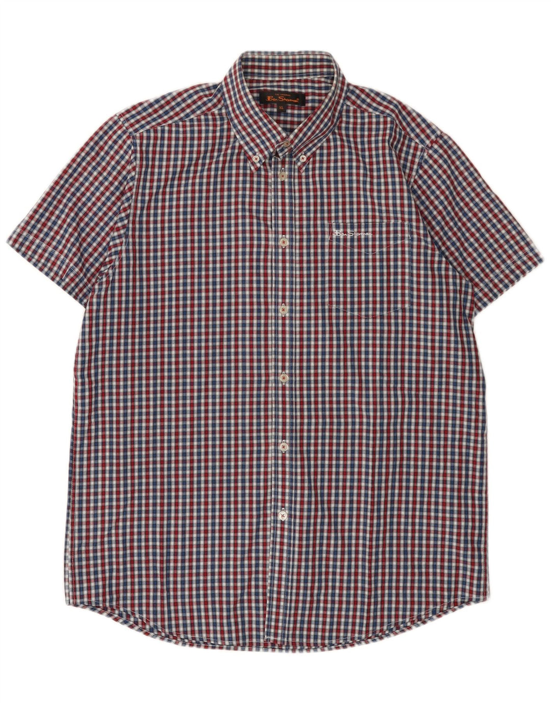 Ben Sherman Mens Short Sleeve Shirt XL Multicoloured Gingham