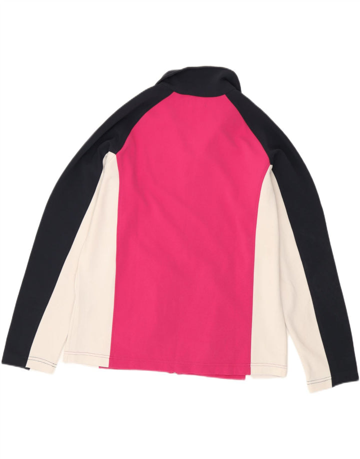 Kappa Womens Tracksuit Top Jacket UK 16 Large Pink Colourblock Polyester