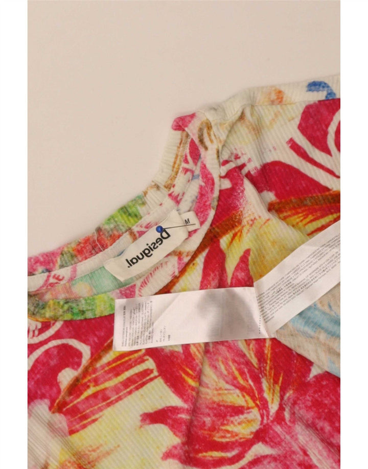 Desigual Womens Short Sleeve Graphic T-Shirt Top UK 12 Medium Multicoloured