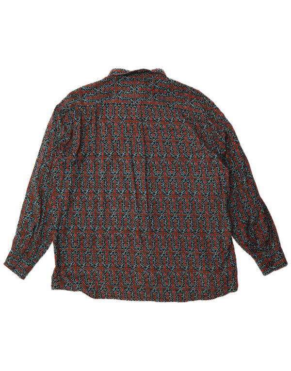 Club D'Amingo Womens Oversized Shirt IT 45/46 Large Multicoloured Geometric