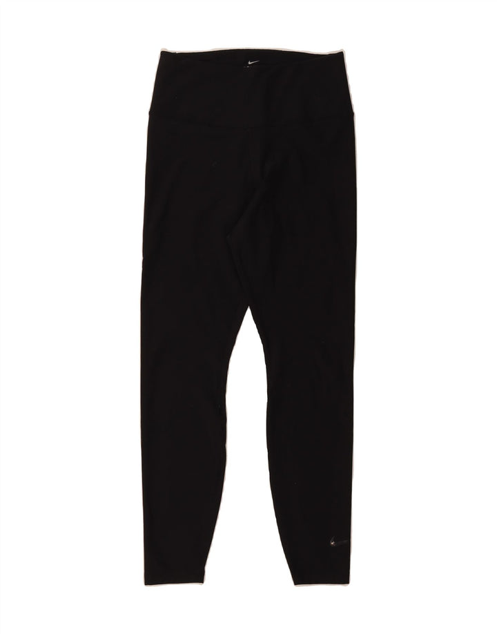 NIKE Womens Dri Fit Leggings UK 12 Medium  Black Vintage Nike and Second-Hand Nike from Messina Hembry 