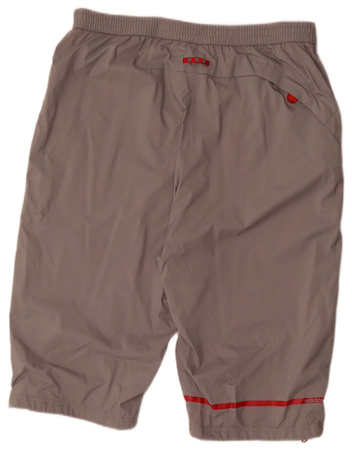 Adidas Mens Bermuda Shorts Large W36 Grey Polyester