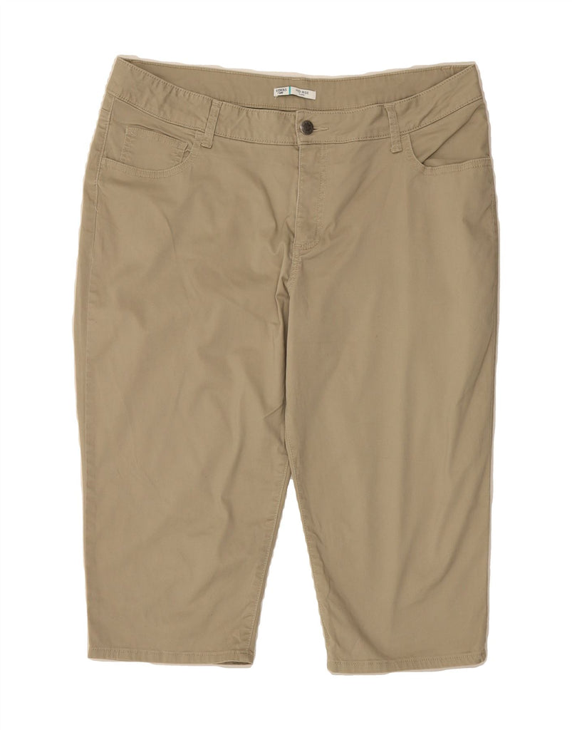 LEE Womens Riders Mid Rise Capri Trousers US 18 2XL W40 L18 Beige Cotton Vintage Lee and Second-Hand Lee from Messina Hembry 