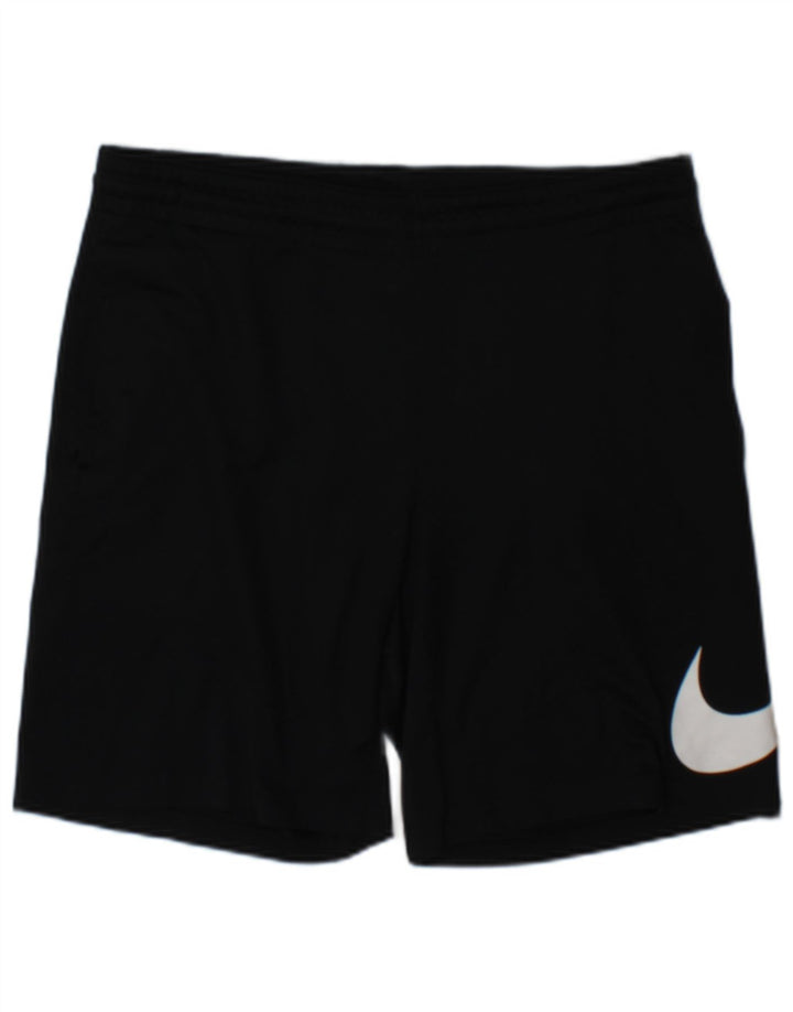 Nike Mens Dri Fit Graphic Sport Shorts Small Black Polyester