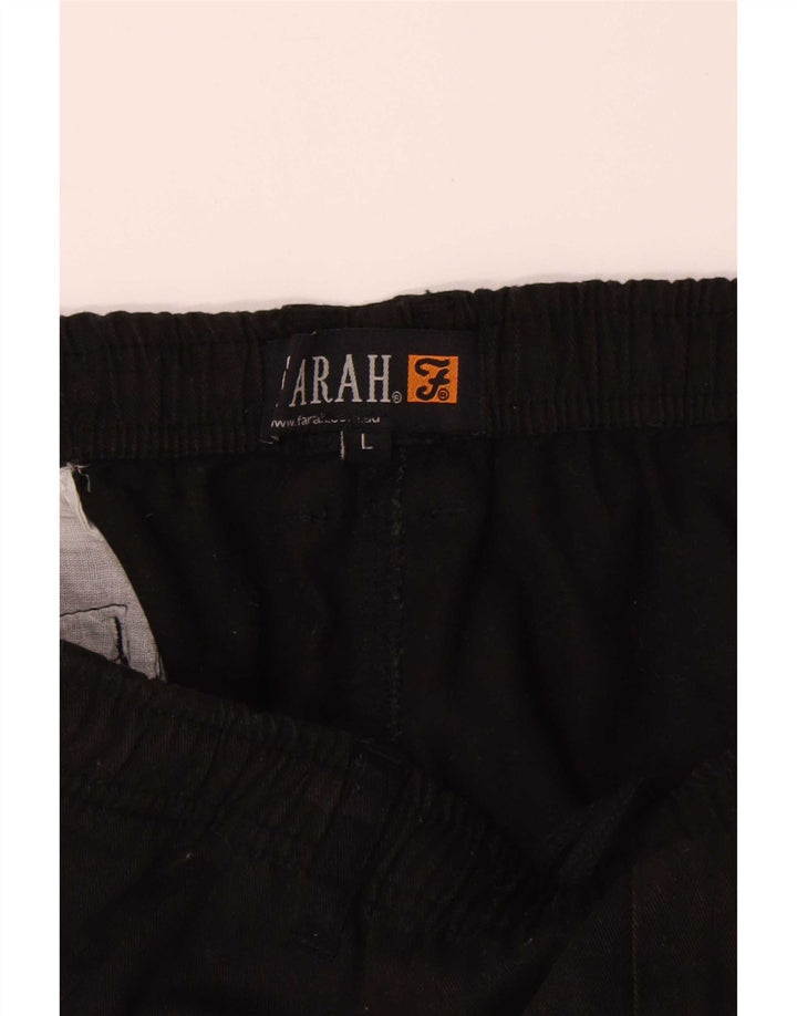 Farah Womens Wide Leg Cargo Trousers Large W34 L27 Black