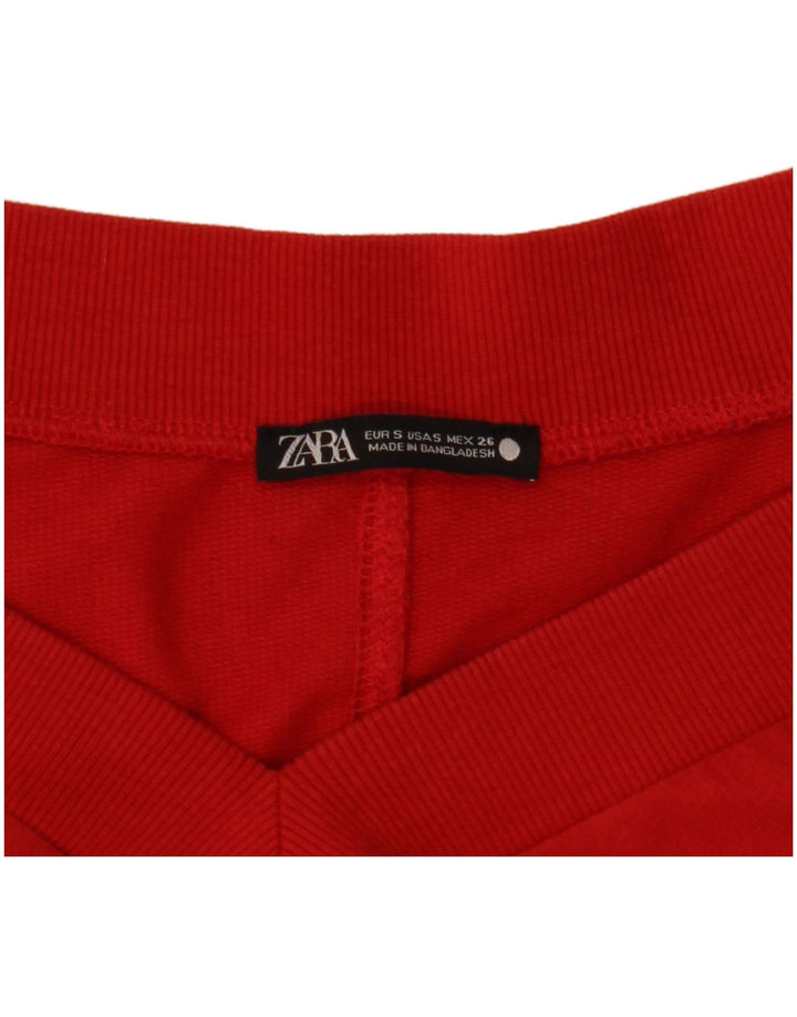 Zara Womens Long Sleeve A-Line Dress UK 10 Small Red