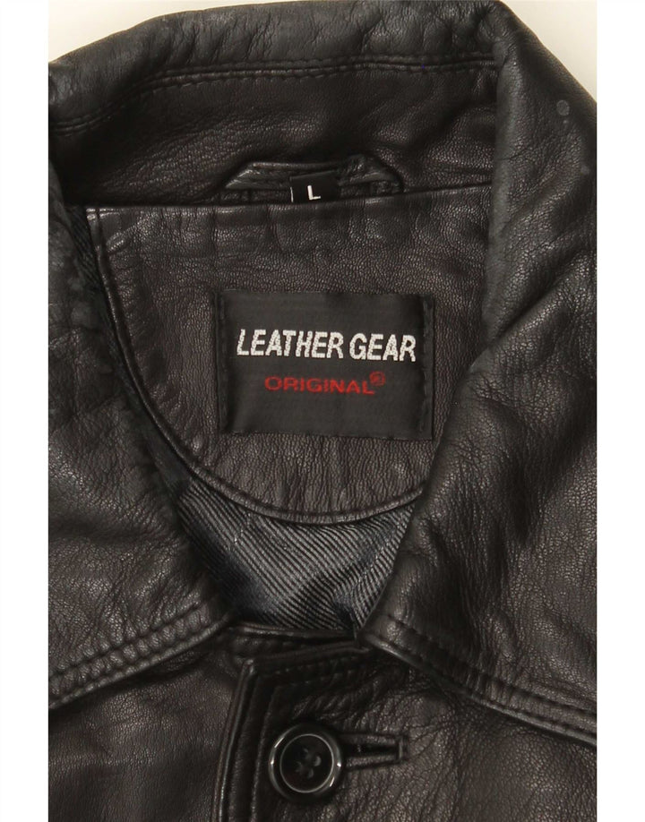 Vintage Mens Leather Jacket UK 40 Large Black
