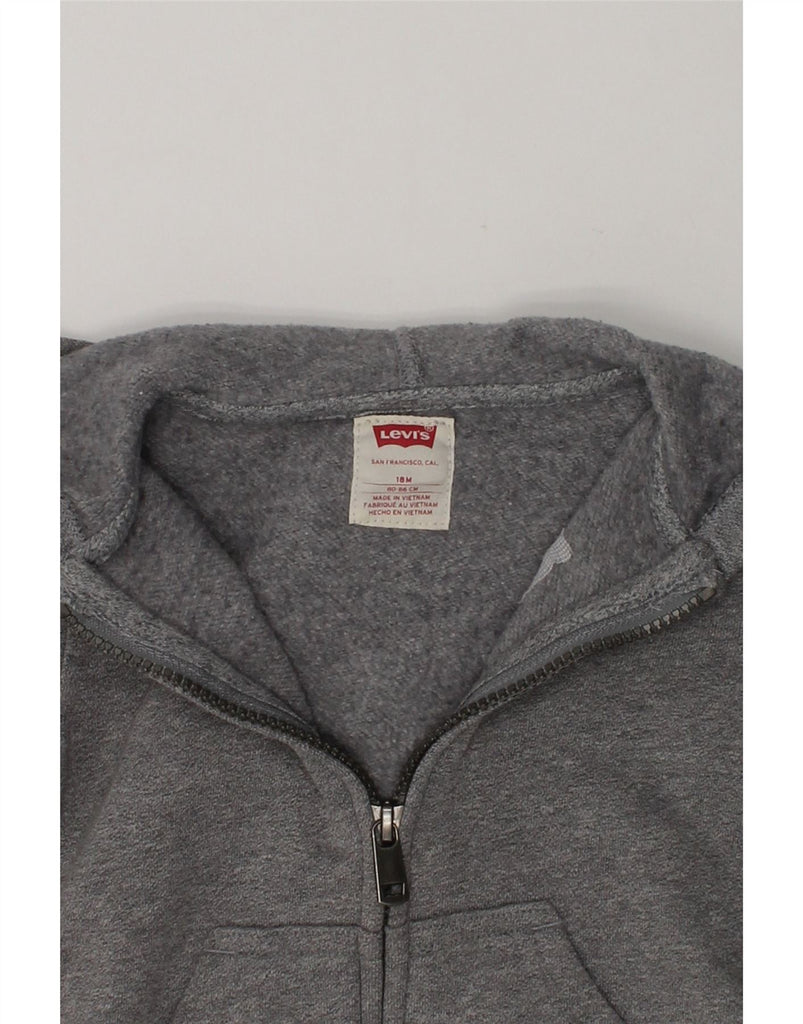 LEVI'S Baby Boys Zip Hoodie Sweater 12-18 Months Grey Cotton | Vintage Levi's | Thrift | Second-Hand Levi's | Used Clothing | Messina Hembry 