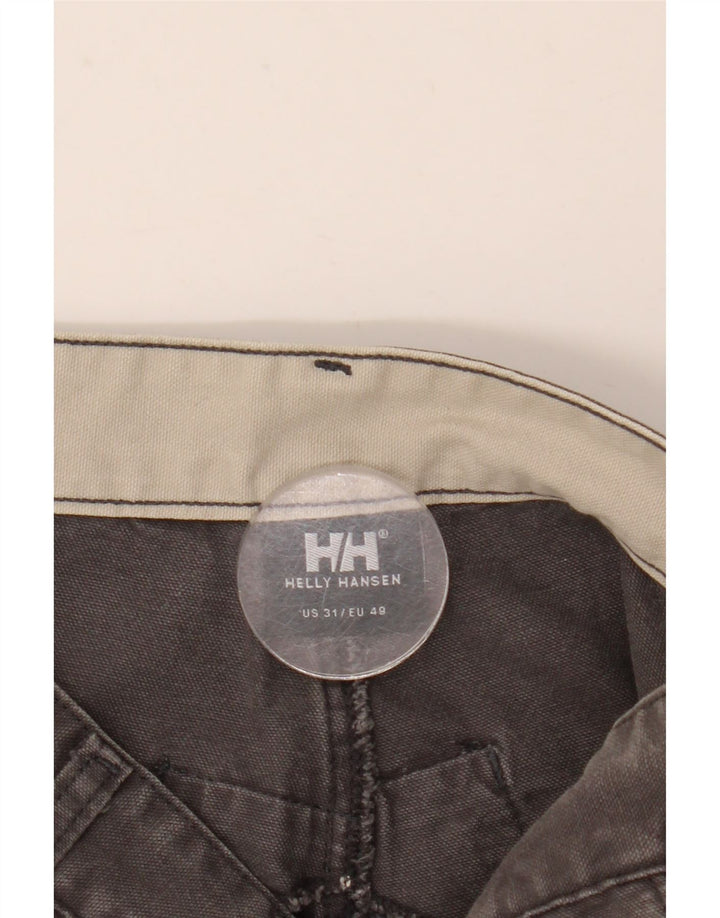 HELLY HANSEN Mens Straight Cargo Trousers W31 L32 Grey Cotton