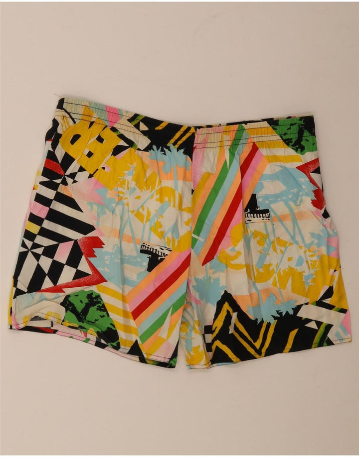 Vintage Mens Swimming Shorts 2XL  Multicoloured Geometric Cotton