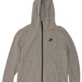Nike Mens Zip Hoodie Sweater Small Grey Flecked Cotton