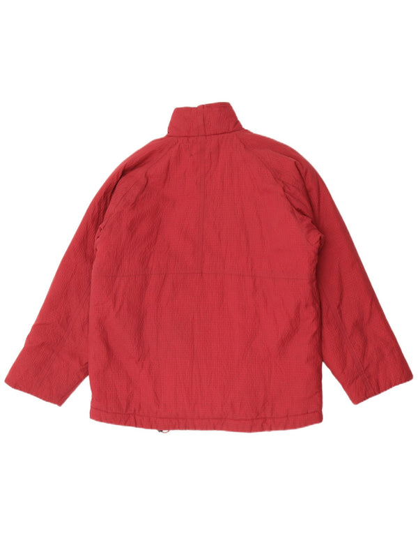 Nike Boys Windbreaker Jacket 12-13 Years Large Burgundy Check Nylon