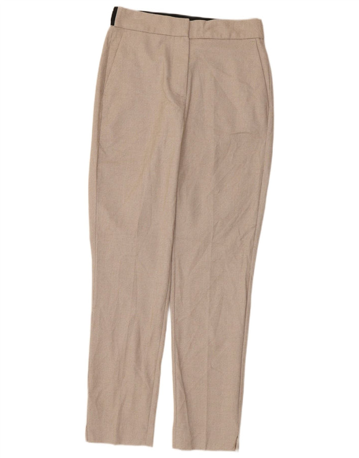 Zara Womens Slim Chino Trousers Small W26 L27 Beige Polyester