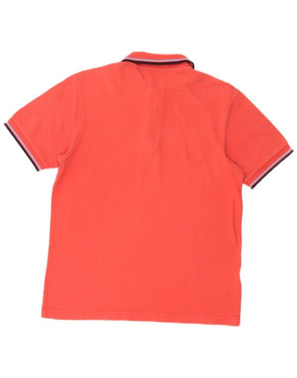Fred Perry Mens Polo Shirt Medium Red Striped Cotton