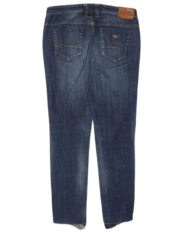 Armani Womens Low Waist Skinny Jeans W28 L27 Blue Cotton