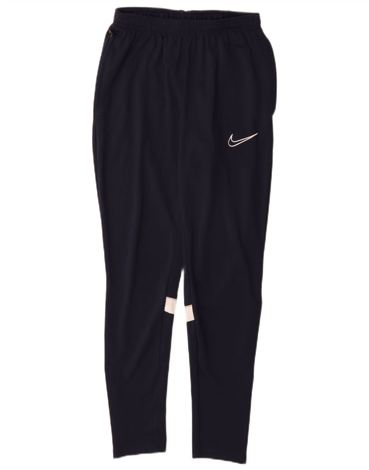 Nike Mens Tracksuit Trousers Medium Navy Blue Colourblock Polyester