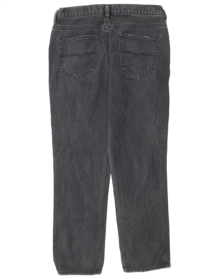 Diesel Womens Belthy-Ankle Distressed Slim Straight Jeans W29 L27 Grey
