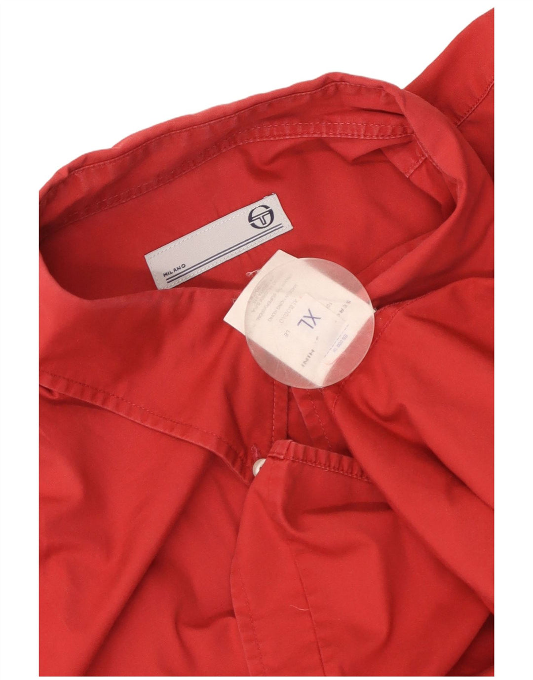 Sergio Tacchini Mens Short Sleeve Shirt XL Red Cotton