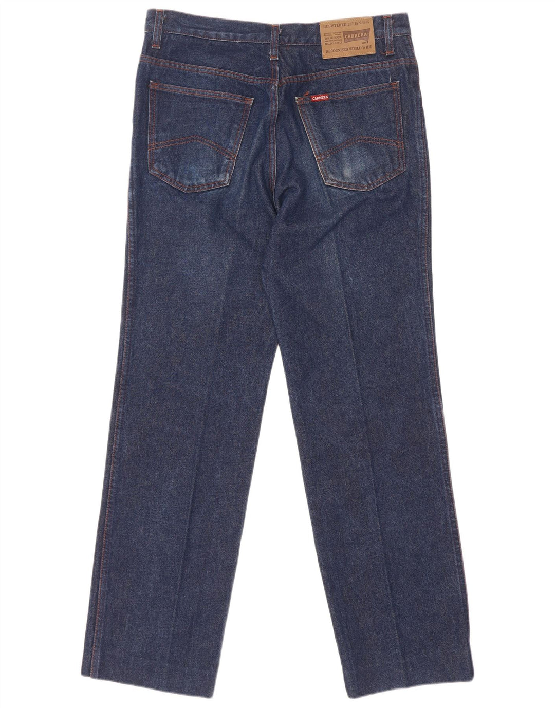 Carrera Mens Straight Jeans W34 L31 Navy Blue Cotton