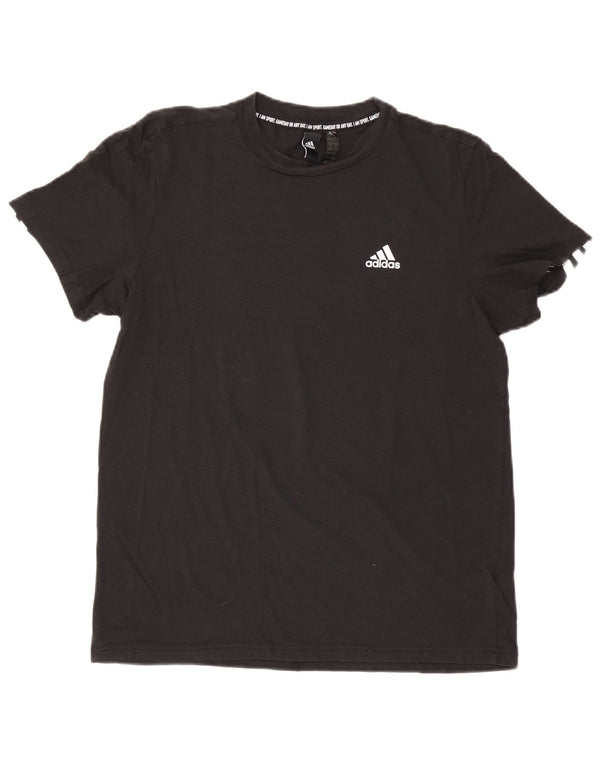 Adidas Womens Oversized T-Shirt Top UK 8/10 Small Black Cotton