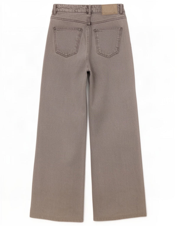 Zara Womens Wide Leg Jeans EU 34 2XS W24 L28 Grey