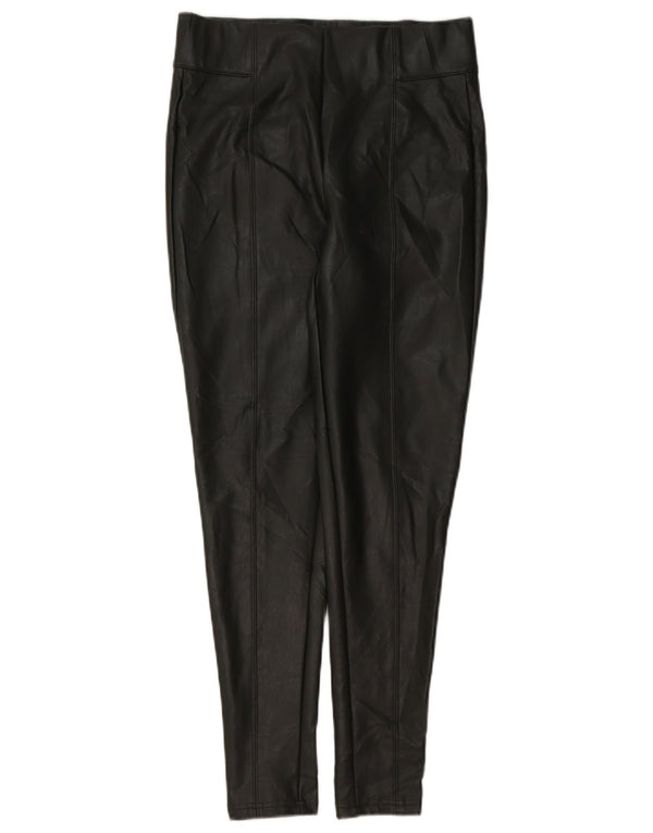 Marks & Spencer Womens Faux Leather Leggings UK 10 Small W28 L28 Grey