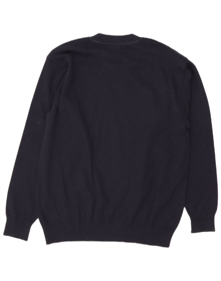 PAUL & SHARK Mens Crew Neck Jumper Sweater Large Navy Blue Wool