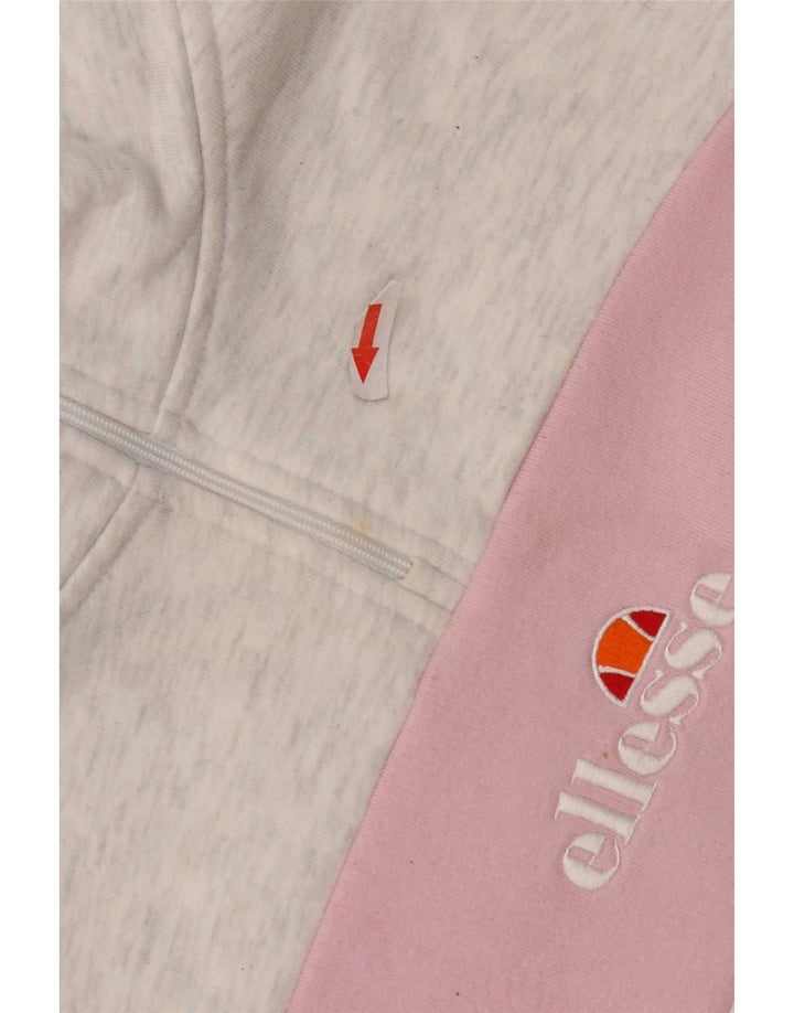 Ellesse Womens Oversized Crop Sweatshirt Jumper UK 10 Small Grey