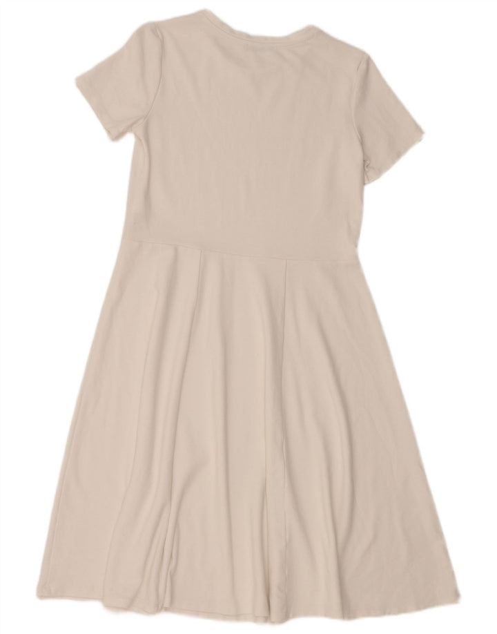 ZARA Womens A-Line Dress UK 10 Small White Viscose