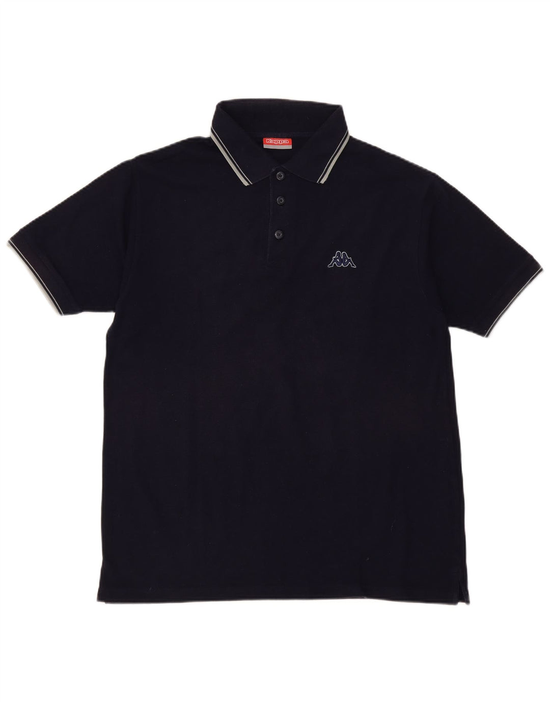 Kappa Mens Polo Shirt XL Navy Blue Cotton