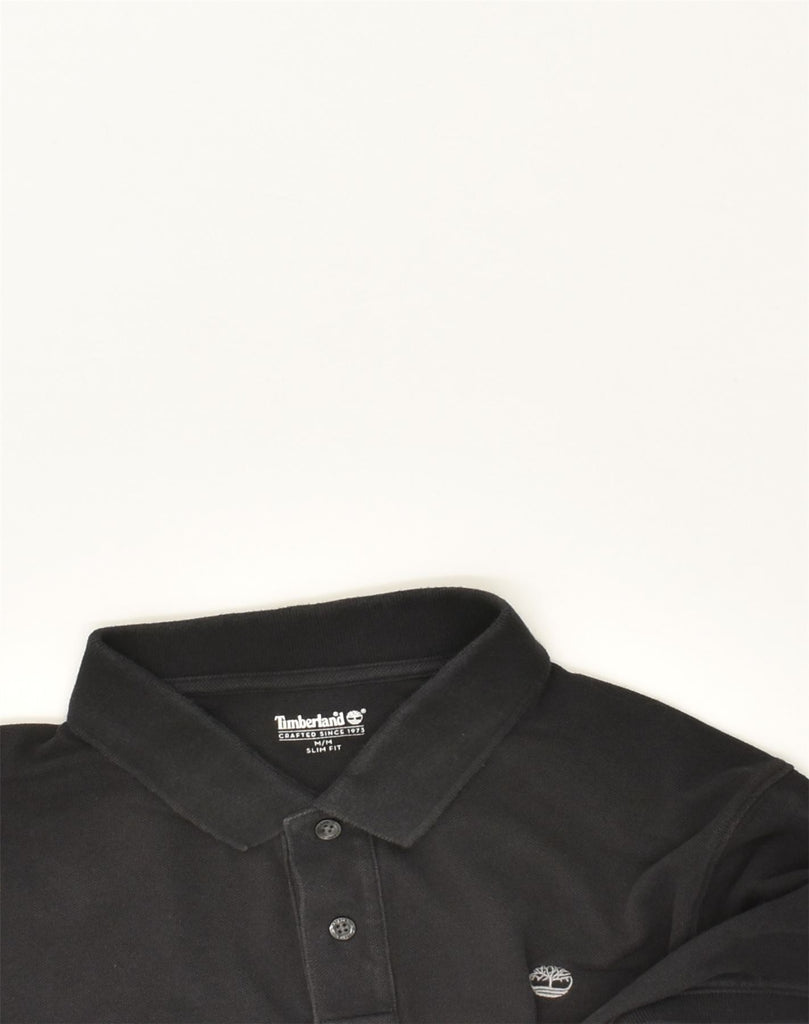 TIMBERLAND Mens Slim Fit Polo Shirt Medium Black | Vintage Timberland | Thrift | Second-Hand Timberland | Used Clothing | Messina Hembry 