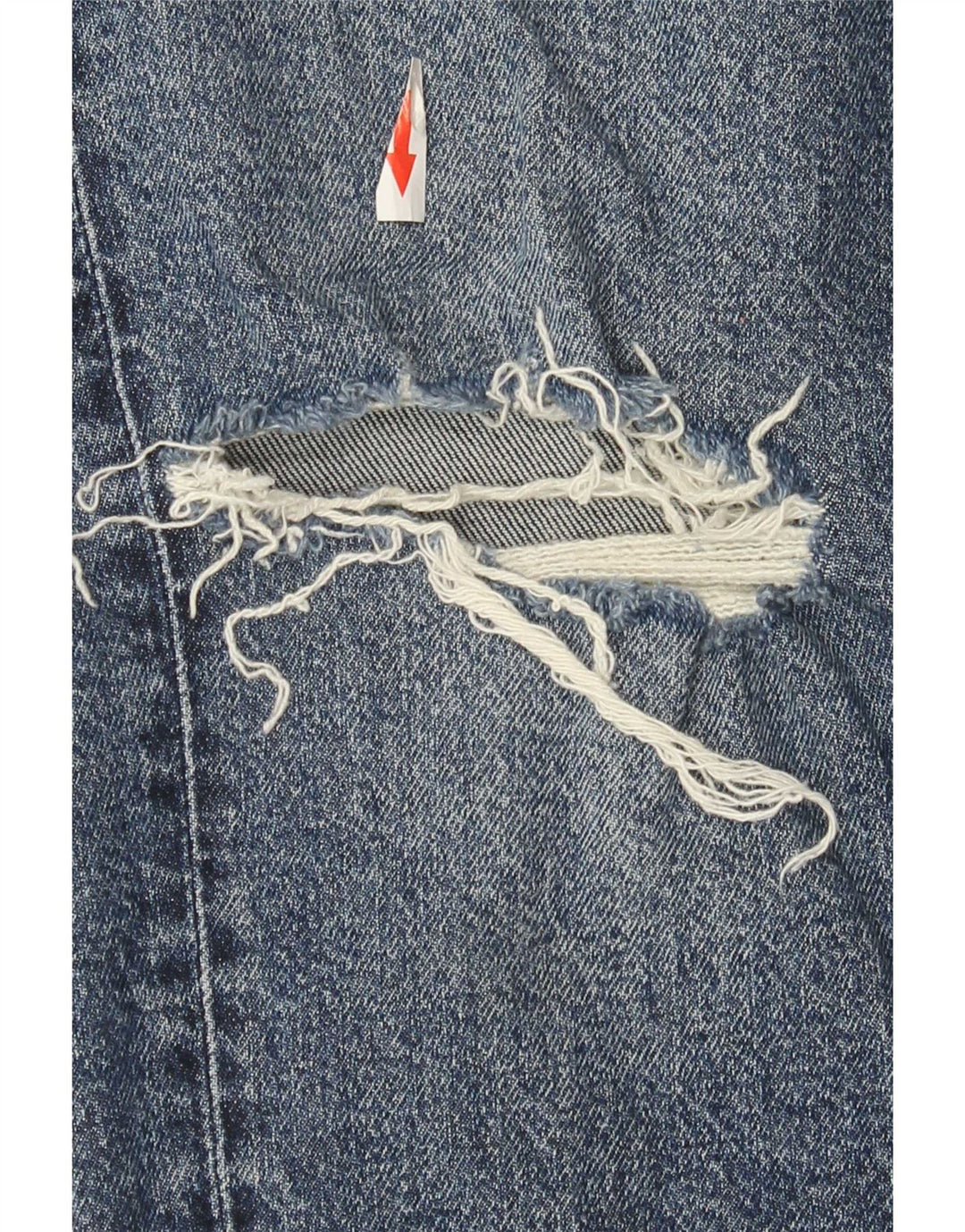 Zara Womens Distressed Straight Jeans EU 40 Medium W30 L28 Blue Cotton