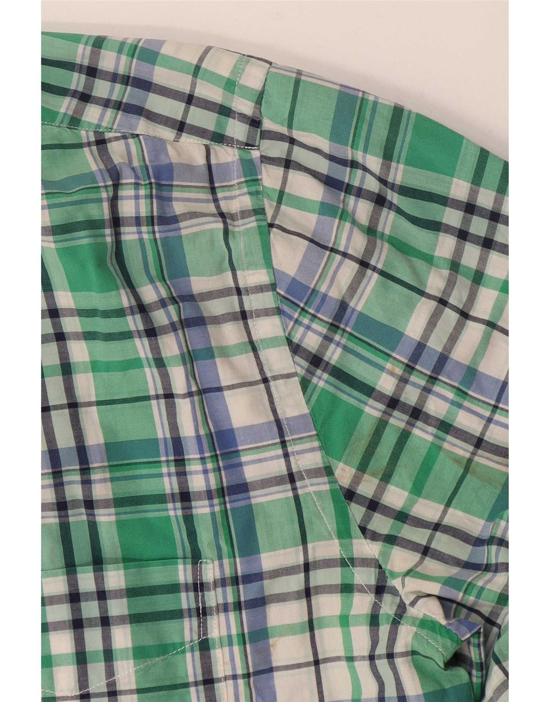 Gant Mens Shirt Large Green Plaid Cotton