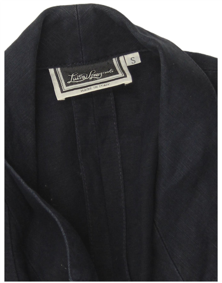 Luisa Spagnoli Womens 1 Button Blazer Jacket UK 10 Small Navy Blue