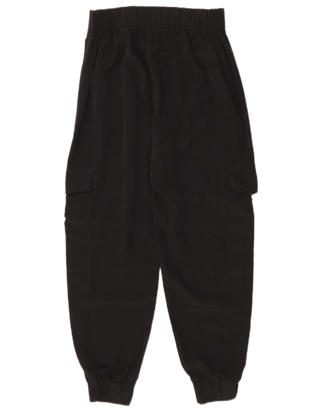 Zara Womens Joggers Cargo Trousers XS W24 L25 Black Polyester