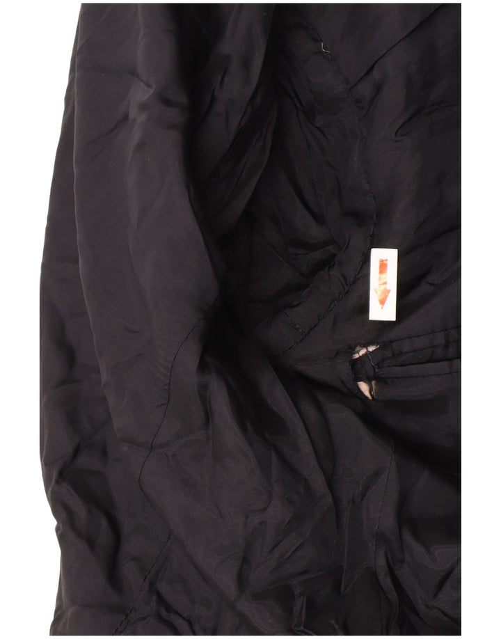 Gino Sartore Mens 3 Button Velvet Blazer Jacket UK 36 Small Black