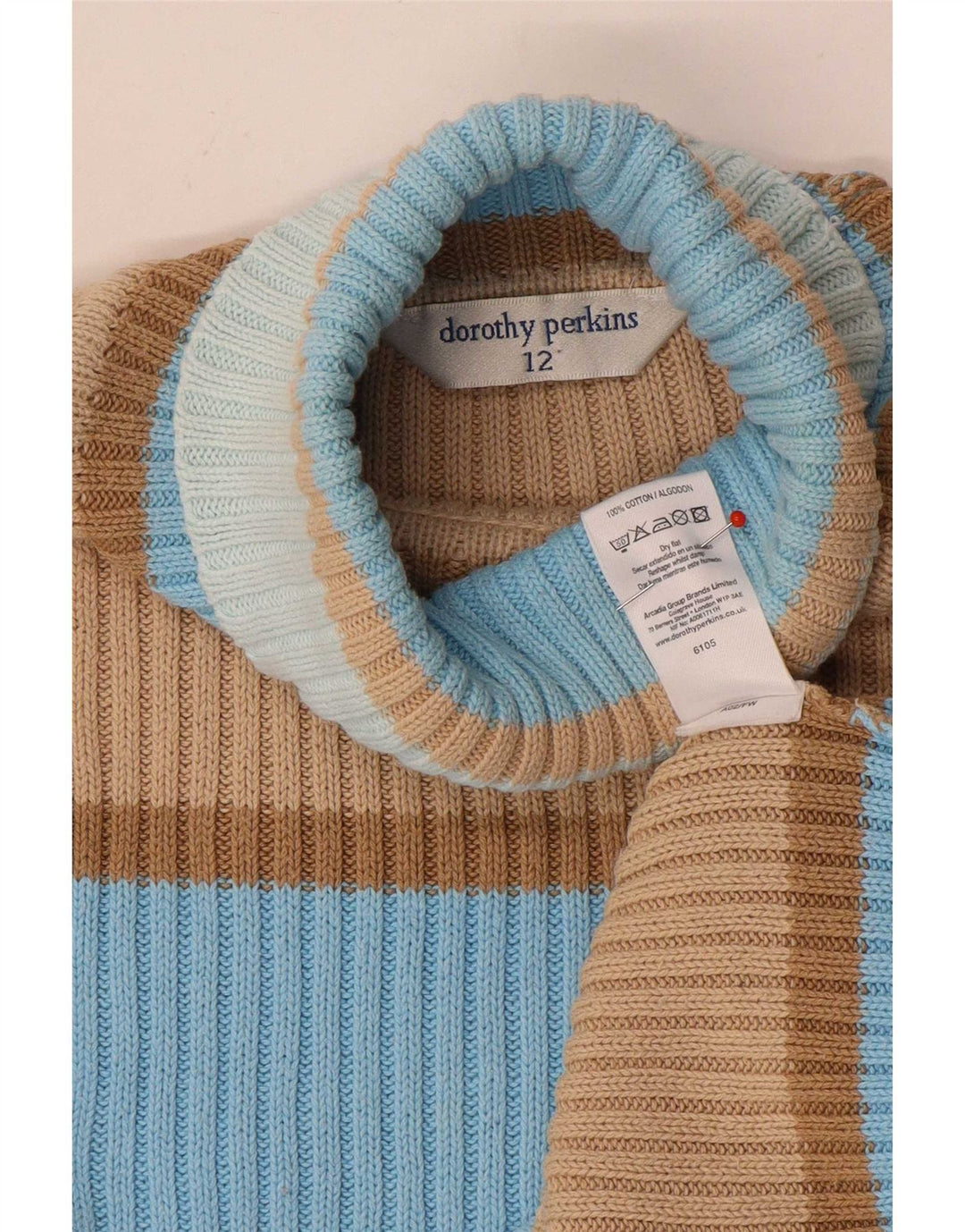 Dorothy Perkins Womens Roll Neck Jumper Sweater UK 12 Medium Multicoloured