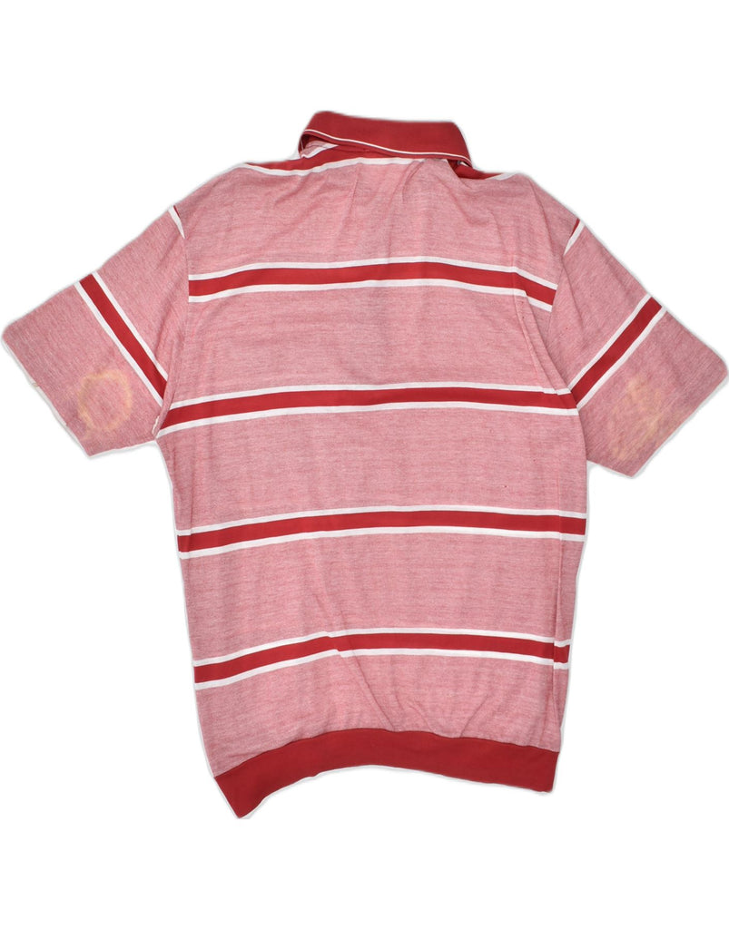 PIERRE CARDIN Mens Paris Polo Shirt IT 46 Small Red Striped | Vintage | Thrift | Second-Hand | Used Clothing | Messina Hembry 