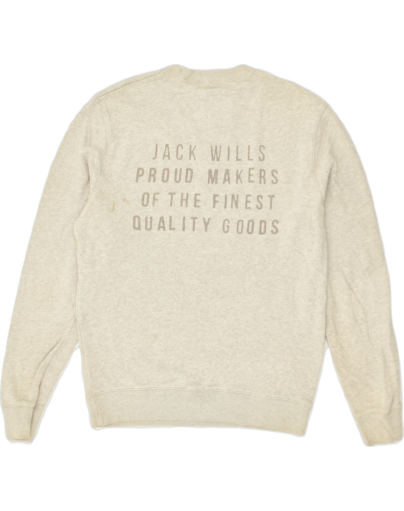 JACK WILLS Mens University Outfitters Graphic Sweatshirt Jumper Large Grey | Vintage Jack Wills | Thrift | Second-Hand Jack Wills | Used Clothing | Messina Hembry 