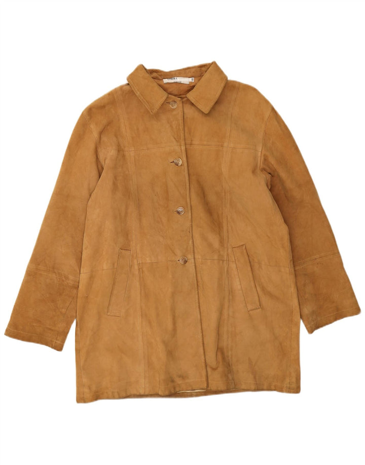 Ombraluce Mens Suede Jacket IT 46 Large Brown Leather